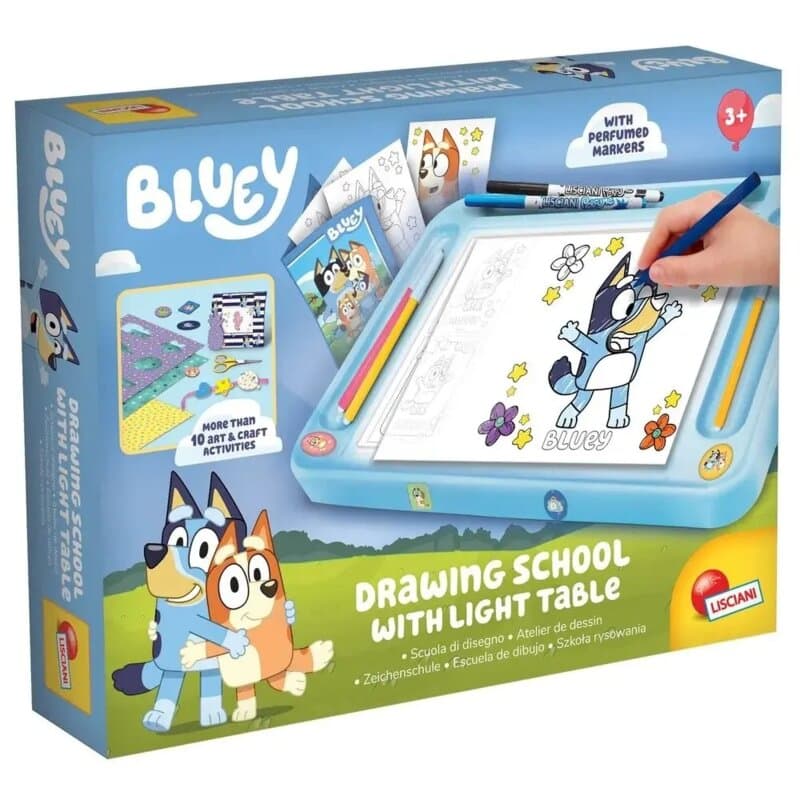 Bluey kreativni set za crtanje sa svetlećom tablom