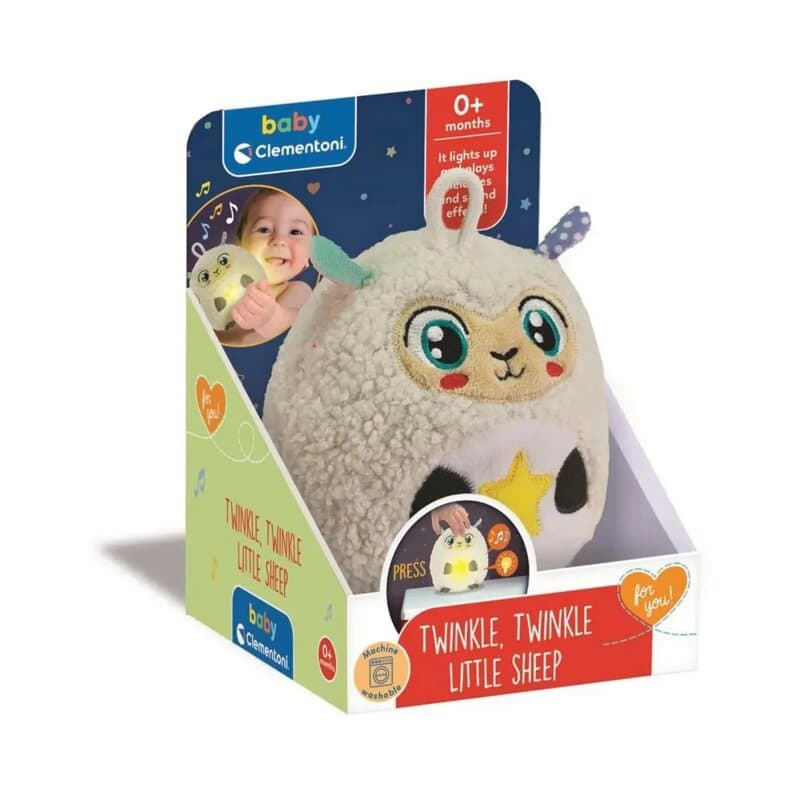 Clementoni Twinkle Twinkle Plišana Ovčica – Zvezdani Projektor sa Muzikom