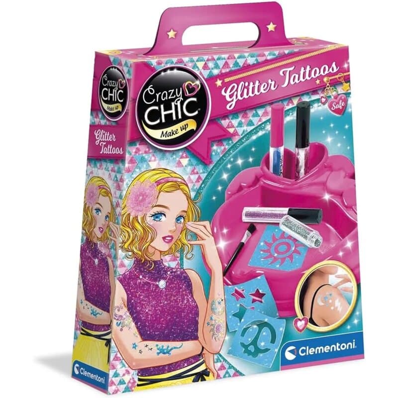 Crazy Chic Glitter Tattoo Set – komplet za privremene tetovaže sa šljokicama