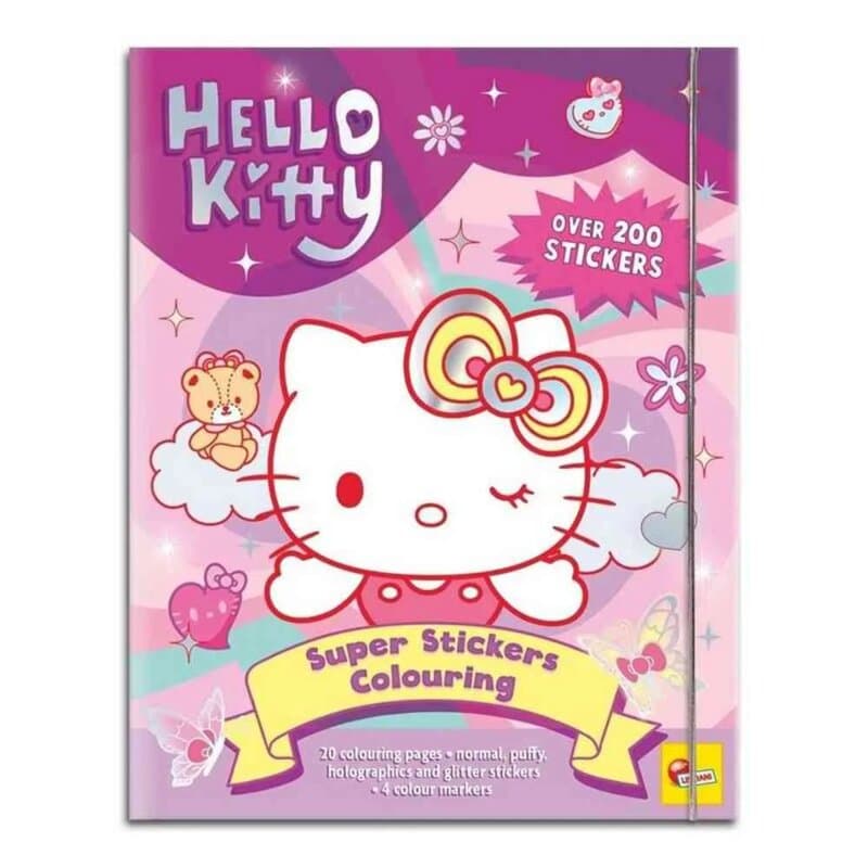 Hello Kitty kreativni set nalepnica i bojanka sa 4 markera