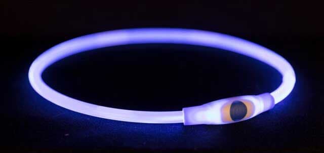 Svetleća ogrlica za pse malih i srednjih rasa, veličina S-M plava Trixie 12664