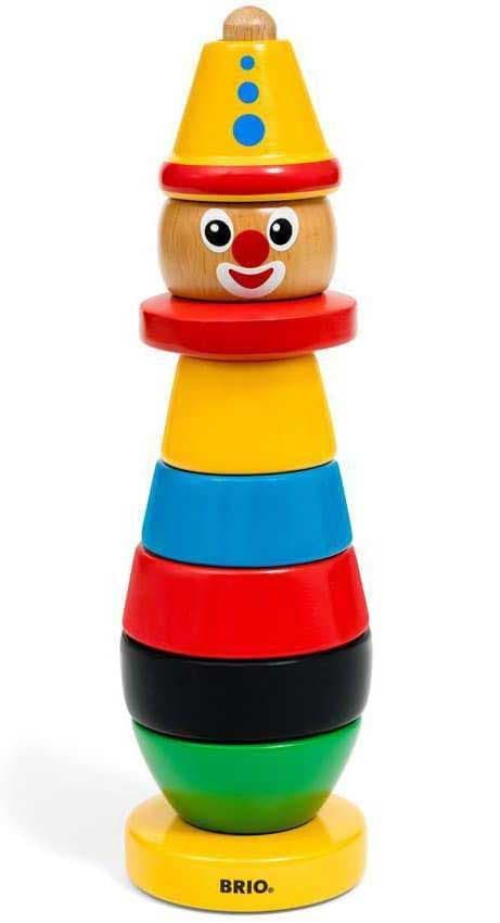 BRIO Drvena igračka za slaganje Klovn na štapu 30120