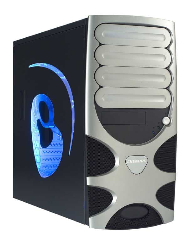 GAMING BOMB BLACK/SILVER, W/ TRANSPARENT SIDE DOOR