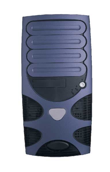 GAMING BOMB BLACK/BLUE, W/ TRANSPARENT SIDE DOOR