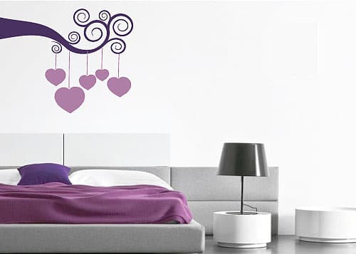 Zidni tatoo Under the Hearts R04 120x90cm FF99FF F8C5F9