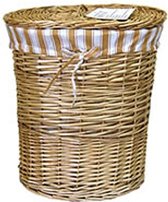 Korpa za odlaganje od pruća - ovalna svetlobraon