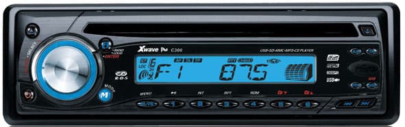 Xwave CD/MP3/USB/SD/MMC/FM auto plejer C300 blue 012914