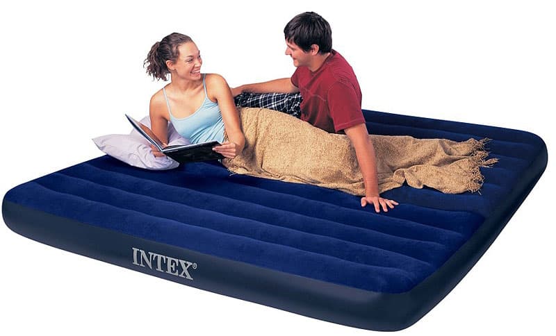 Intex krevet na naduvavanje - 183 x 203 x 22 cm + Pumpa DC 12V