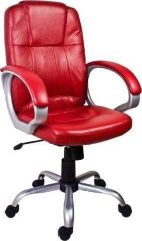 Kožna Radna Fotelja Noeud Crvena - eko