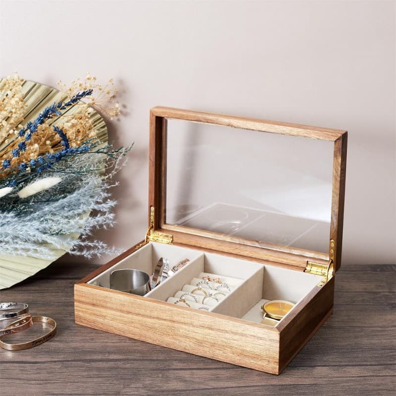 Drvena kutija za nakit 24x16x6.5cm