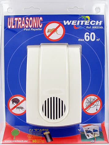 Prenosivi Ultrazvučni Rasterivač Miševa, Pacova, Buva, Paukova, Insekata Weitech WK 240