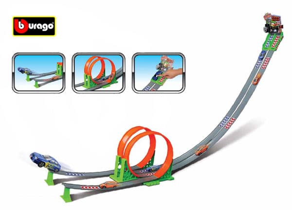 Bburago Dupla trkačka staza sa dva automobilčića Set Dual Loop BU30070