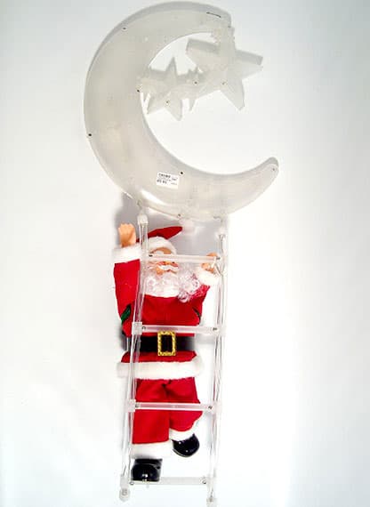 Novogodišnji Svetleći Ukras sa LED Sijalicama Deda Mraz Sa Zvezdama, Mesecom i Merdevinama  41-876