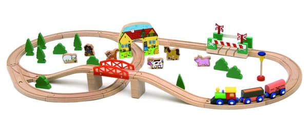 WoodyLand Veseli Vozić Sa Prugom 93016