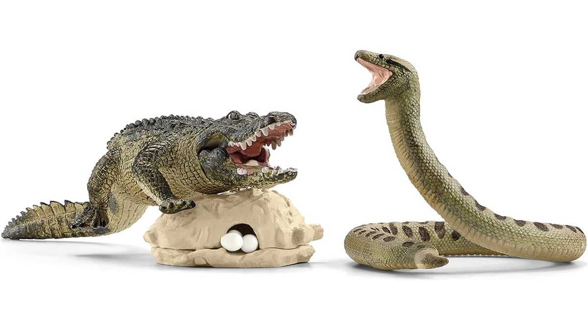 Schleich® Figure Divlje životinje Opasnost u močvari - aligator i anakonda 42559