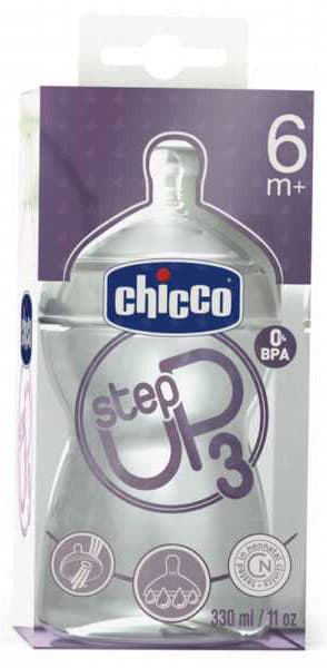 Chicco plastična flašica sa silikonskom cuclom StepUp 330ml  6m+  600720