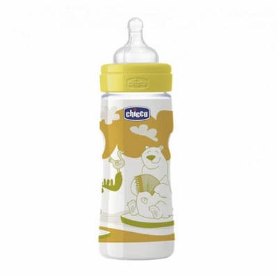 Chicco plastična flašica sa silikonskom cuclom Well-Being 330ml  4m+  00070707000080