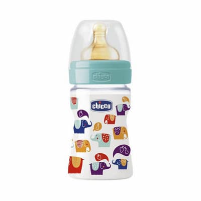 Chicco plastična flašica sa kaučuk cuclom Well-Being 150ml  0m+  70720