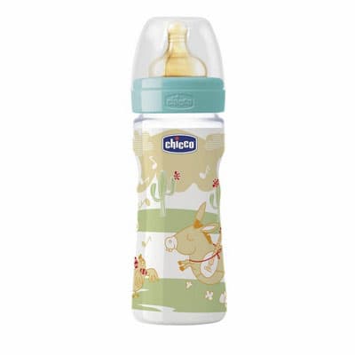Chicco plastična flašica sa kaučuk cuclom Well-Being 250ml  2m+  00070704000000