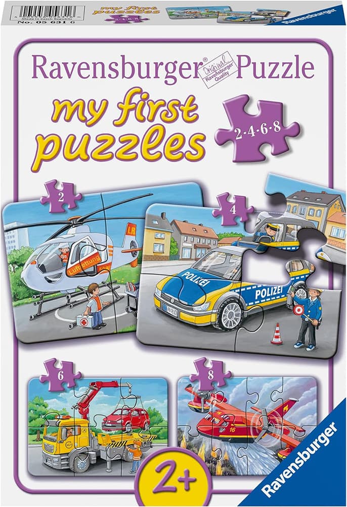 Ravensburger Moje prve puzle 4u1 Vozila za hitne intervencije 05631