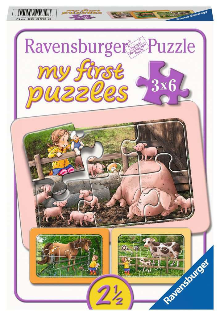 Ravensburger Moja prva puzzle slagalica 3x6 delova U poseti farmi 05679