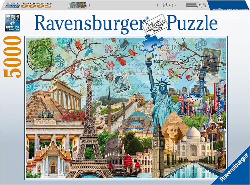 Ravensburger Puzzle slagalica za odrasle 5000 delova Kolaž velikih gradova 17118