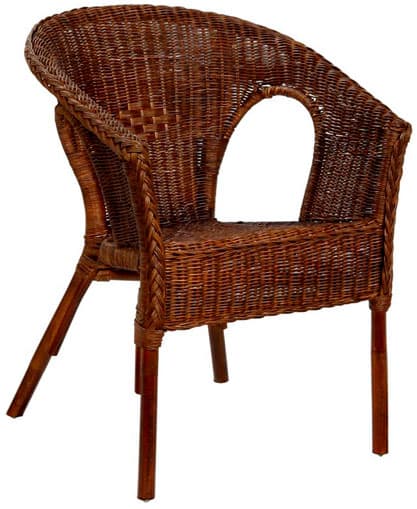 Fotelja od Prirodnog Ratana Fabion Brown