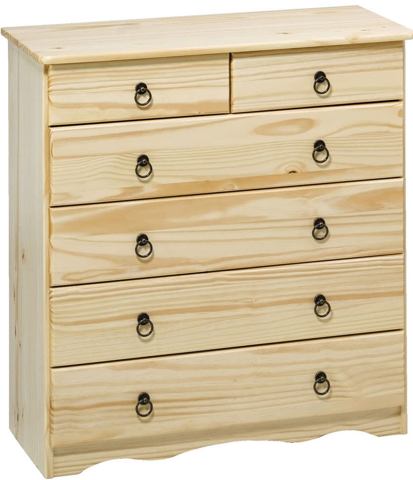 Komoda Od Borovine Ian - 4 + 2 Fioke