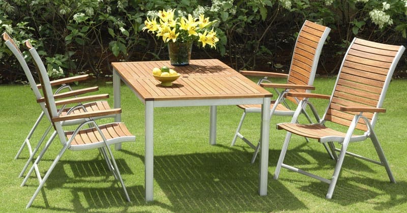 Baštenska Garnitura San Pedro - 4 Podesive Stolice + Sto