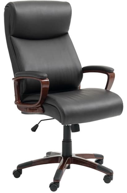 Kancelarijska radna stolica King od braon veštačke kože