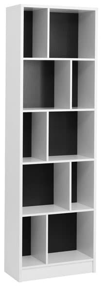 Polica za knjige Hive crna/bela