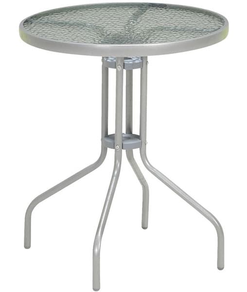 Stočić Carlo Ø60 cm čelik / staklo