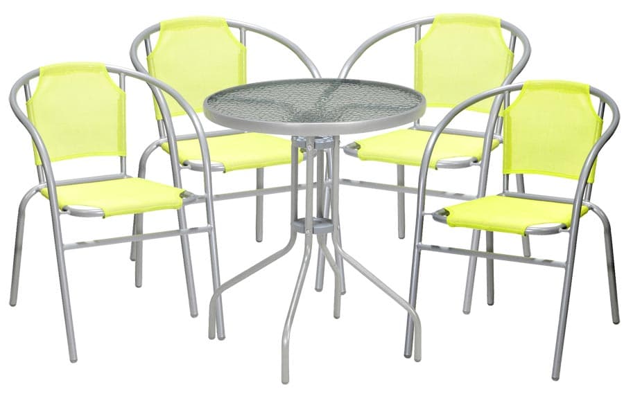 Baštenski Nameštaj Garnitura Lime 4 Stolice i Sto