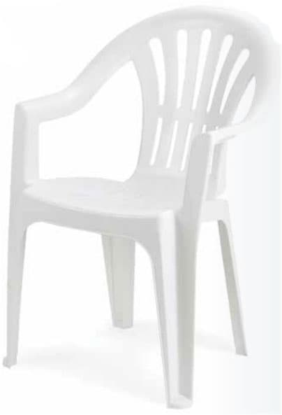 Plastična stolica Straight bela 1952345