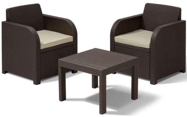 Baštenski set Plazza od veštačkog ratana Allibert