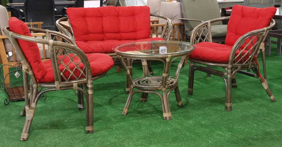 Garnitura od prirodnog ratana LoveIt BrownRed