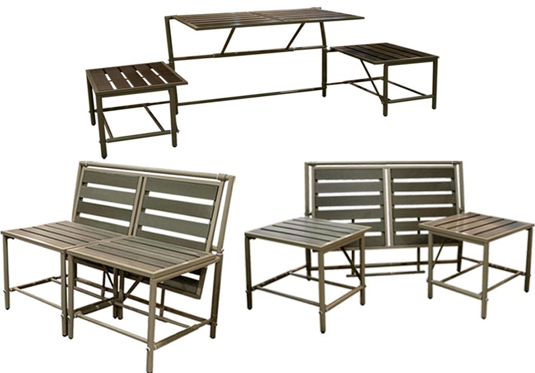 Višenamenska Klupa Magic Transform = Sto + 2 Stolice