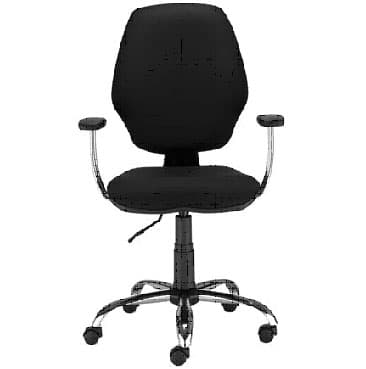 Radna stolica Master YB009 crna, hrom baza Novy Styl