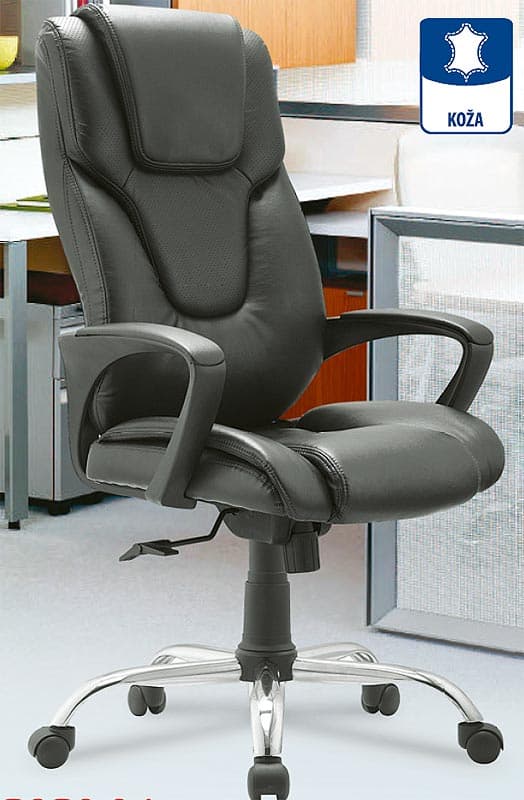 Radna Fotelja Presvučena Pravom Kožom
