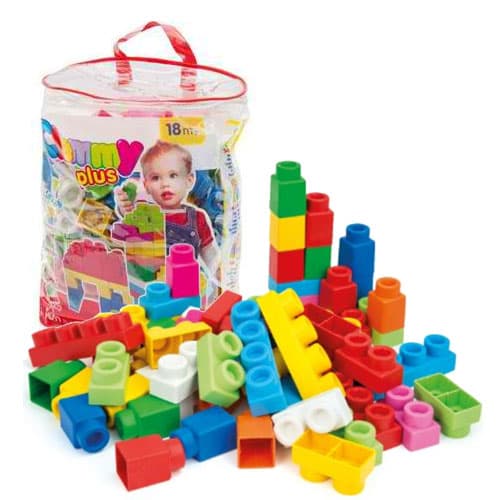 Clementoni mekane gumene kocke u torbi 60 kom 