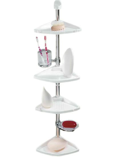 Ugaona polica za kupatilo 4 police Prima Linea+ bela N13 24N1301