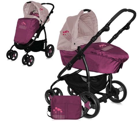 Bertoni Kolica Avio Set Violet Pink Flowers 10020021326