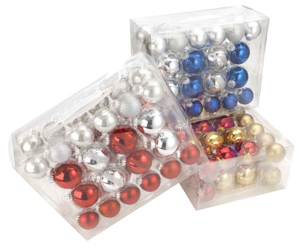 Novogodišnji ukrasi - kugle 40 kom/p