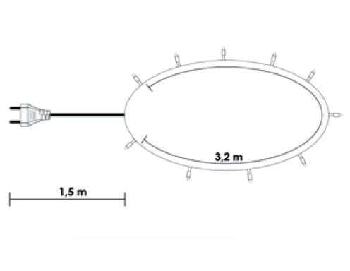 Novogodišnje sijaličice - lampice 40 LED crvenih sijalica KDL 044