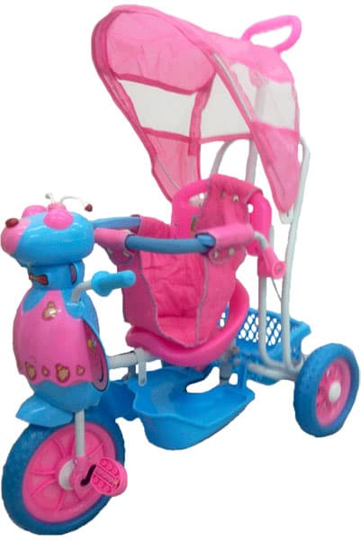 Dečiji tricikl sa tendom 402 plava/roze
