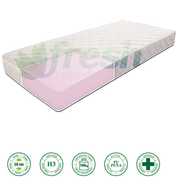 Dušek sa jezgrom od pene Classic 200x100x20