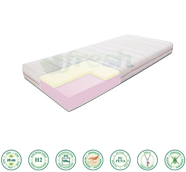 Dušek sa jezgrom od pene MemoForm 200x160x20