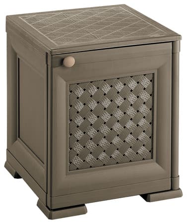 PVC Noćni Ormarić Colonnina Sa Reljefnim Vratima Tamno Sivi 8085563909