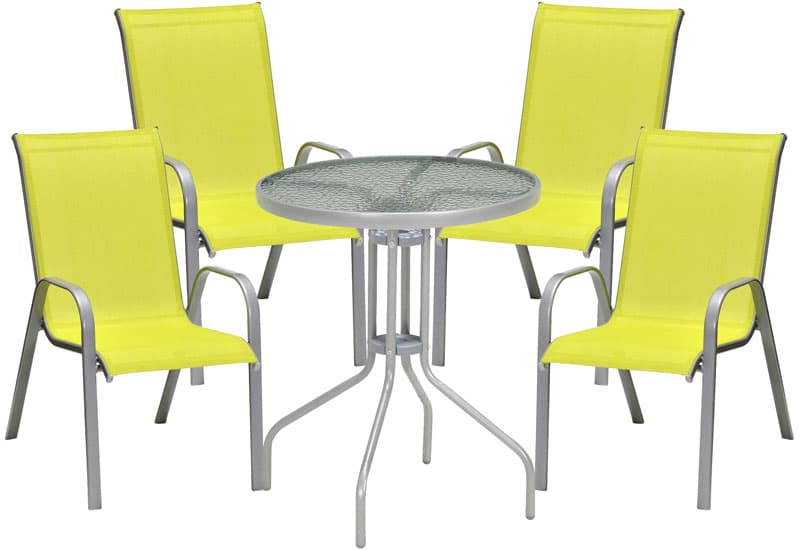 Baštenska Garnitura Fresh Lime - 4 Stolice + Sto