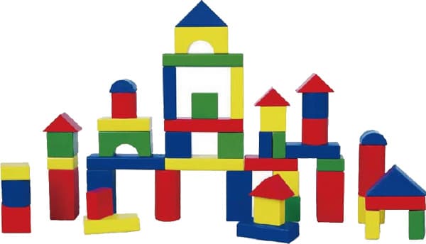 Drvene šarene kocke 50 kom